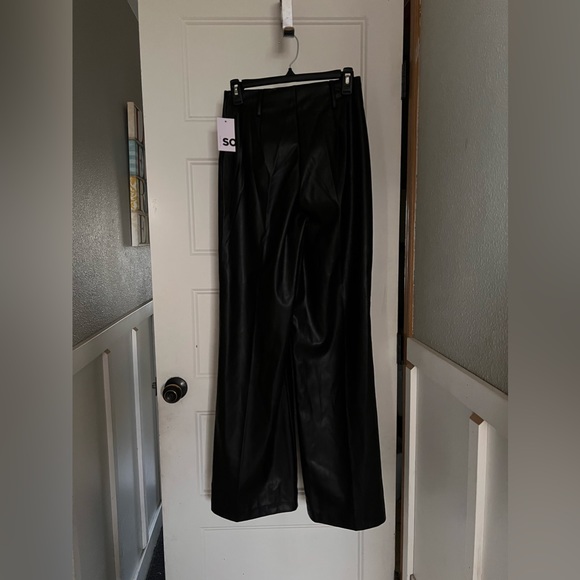 Wide Leg Leather Pants - Picture 4 of 4